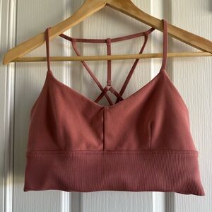 ALO Yoga Mauve Strappy Sports Bra